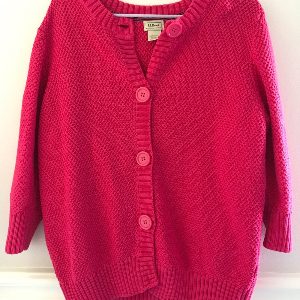 Adorable hot pink button up cardigan